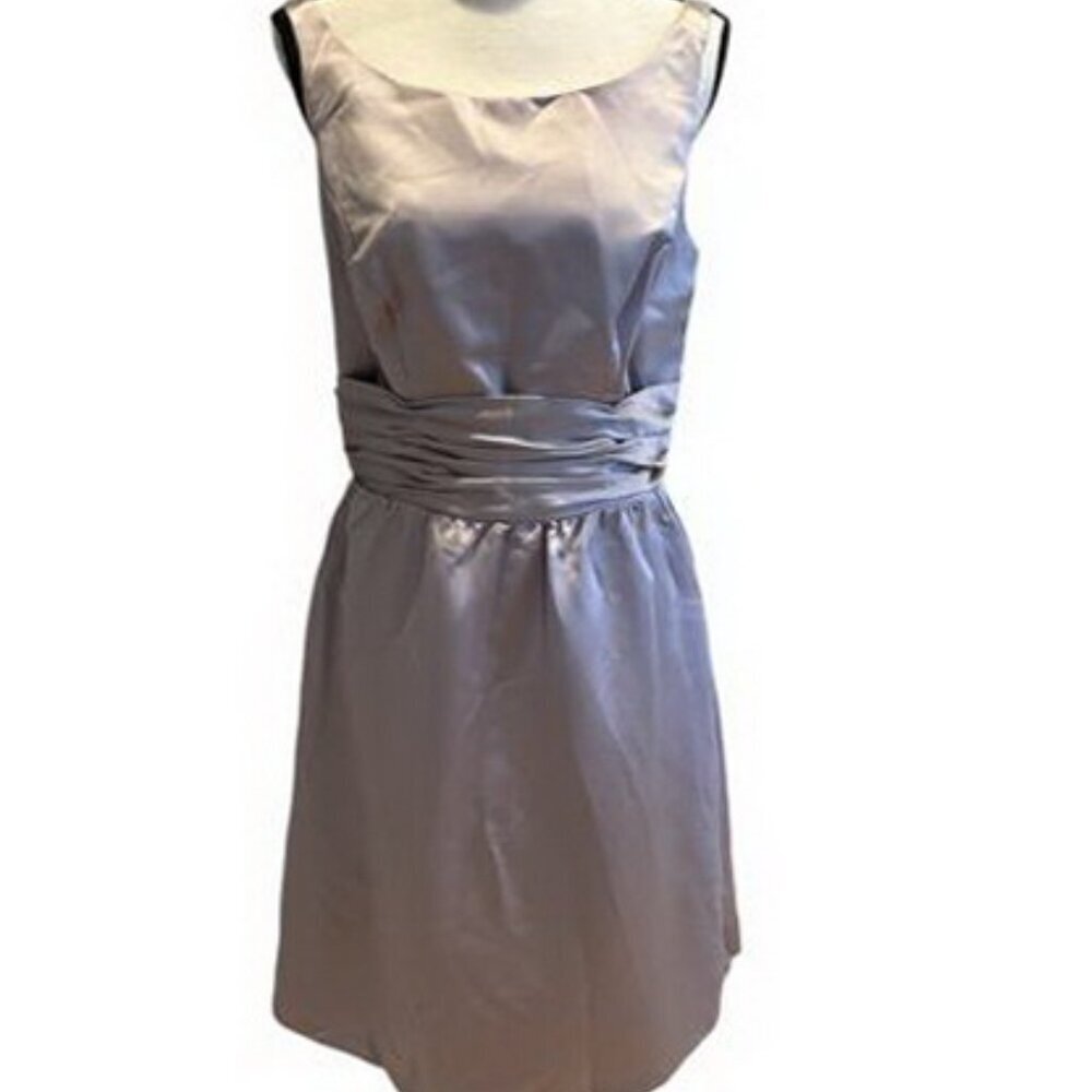 Alfred Angelo Stone Taupe Satin Cocktail Dress
